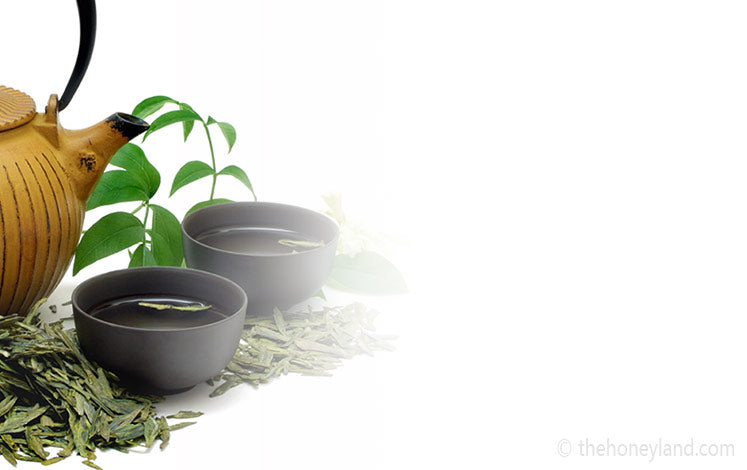 Tè verde biologico in foglie