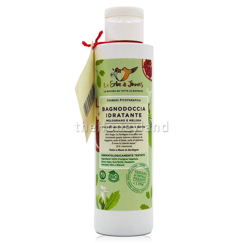Pomegranate and lemon balm organic hydrating shower gel