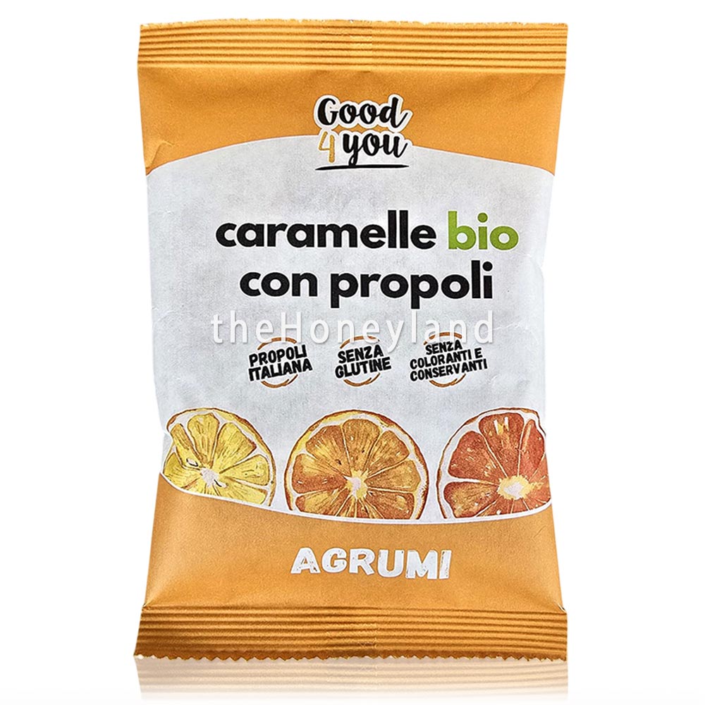 Organic propolis and citrus candies