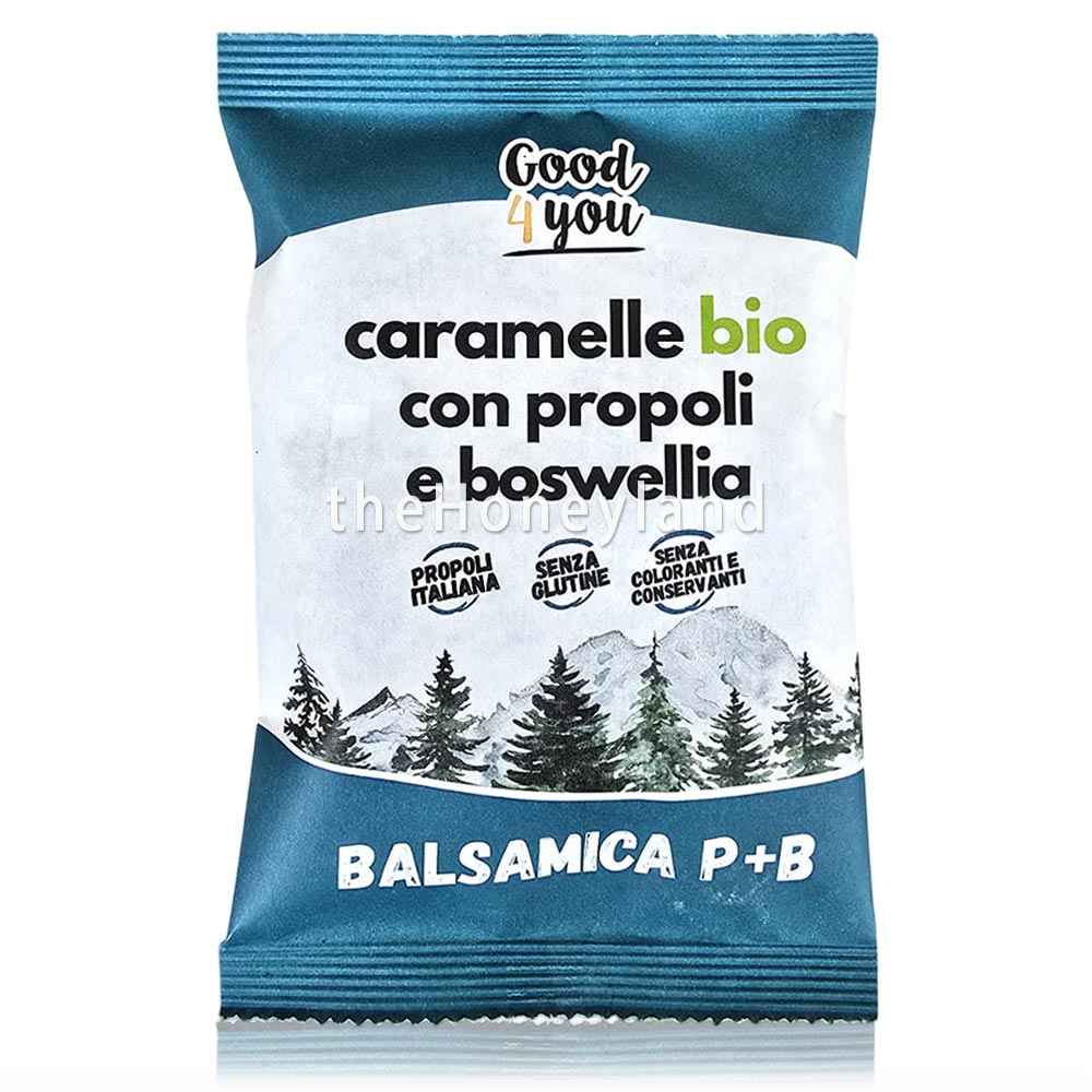Balsamic candies with propolis and boswellia