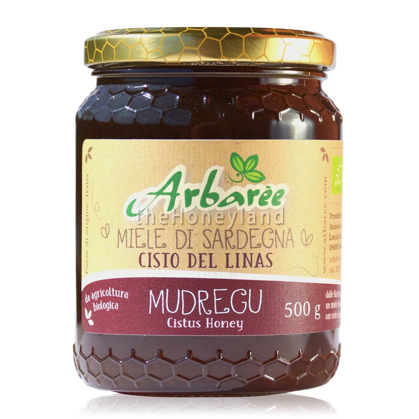 Organic marine cistus honey from Linas (Sardinia)