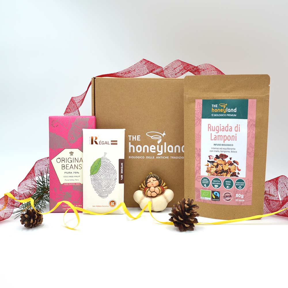 Cofanetto cioccolato natale bio TheHoneyland Infuso frutti rossi biologico
