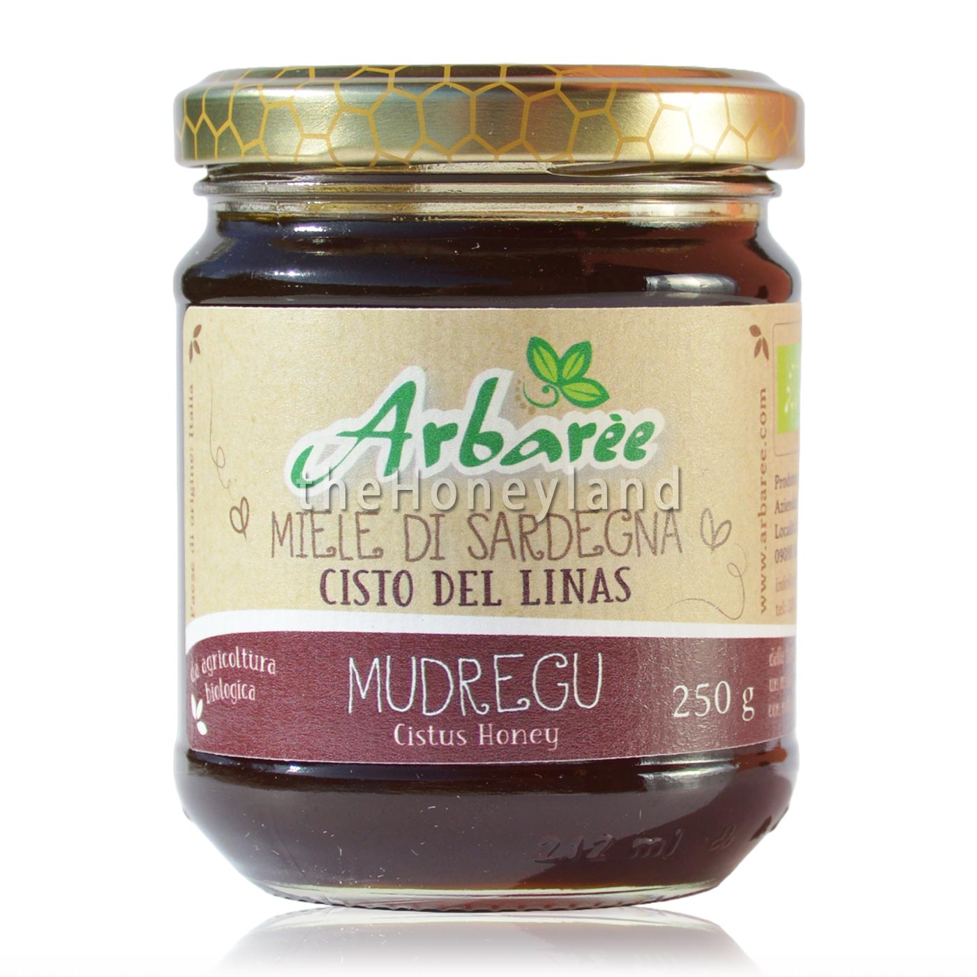 Organic marine cistus honey from Linas (Sardinia)