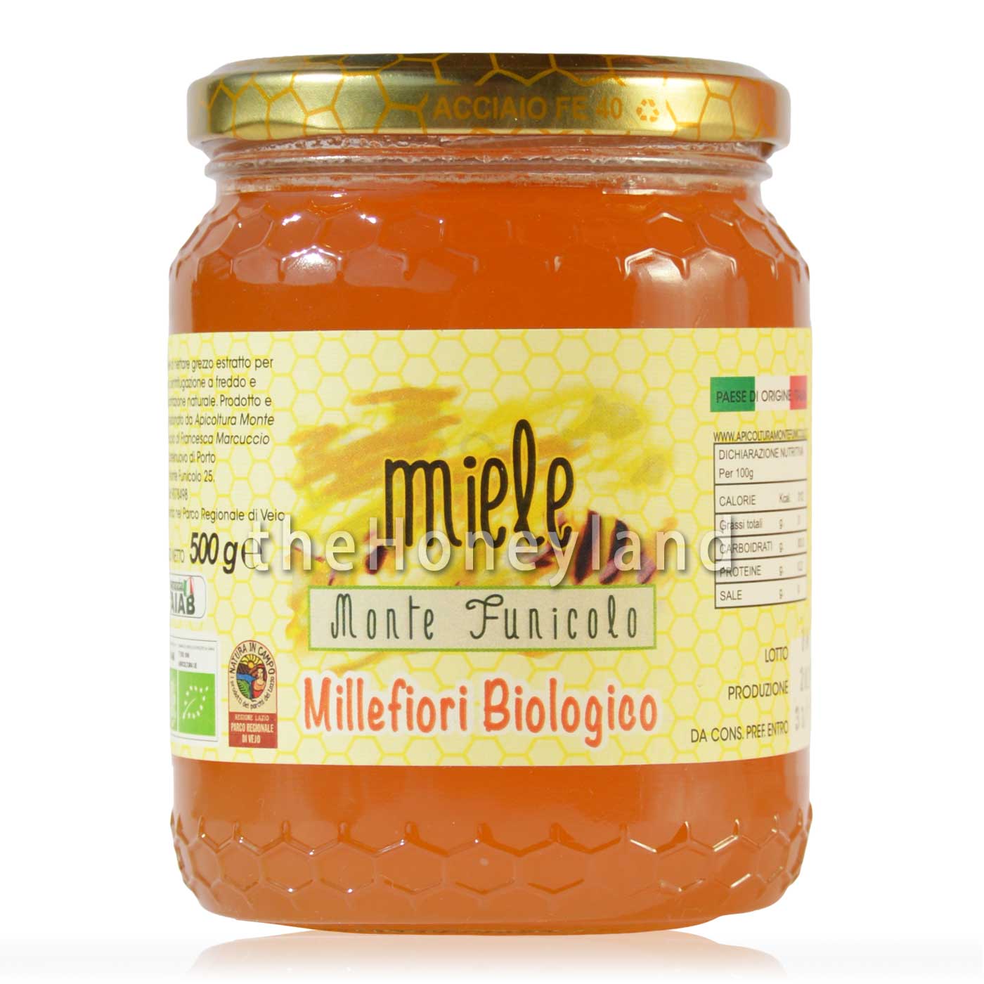 Miele millefiori biologico del Parco di Veio