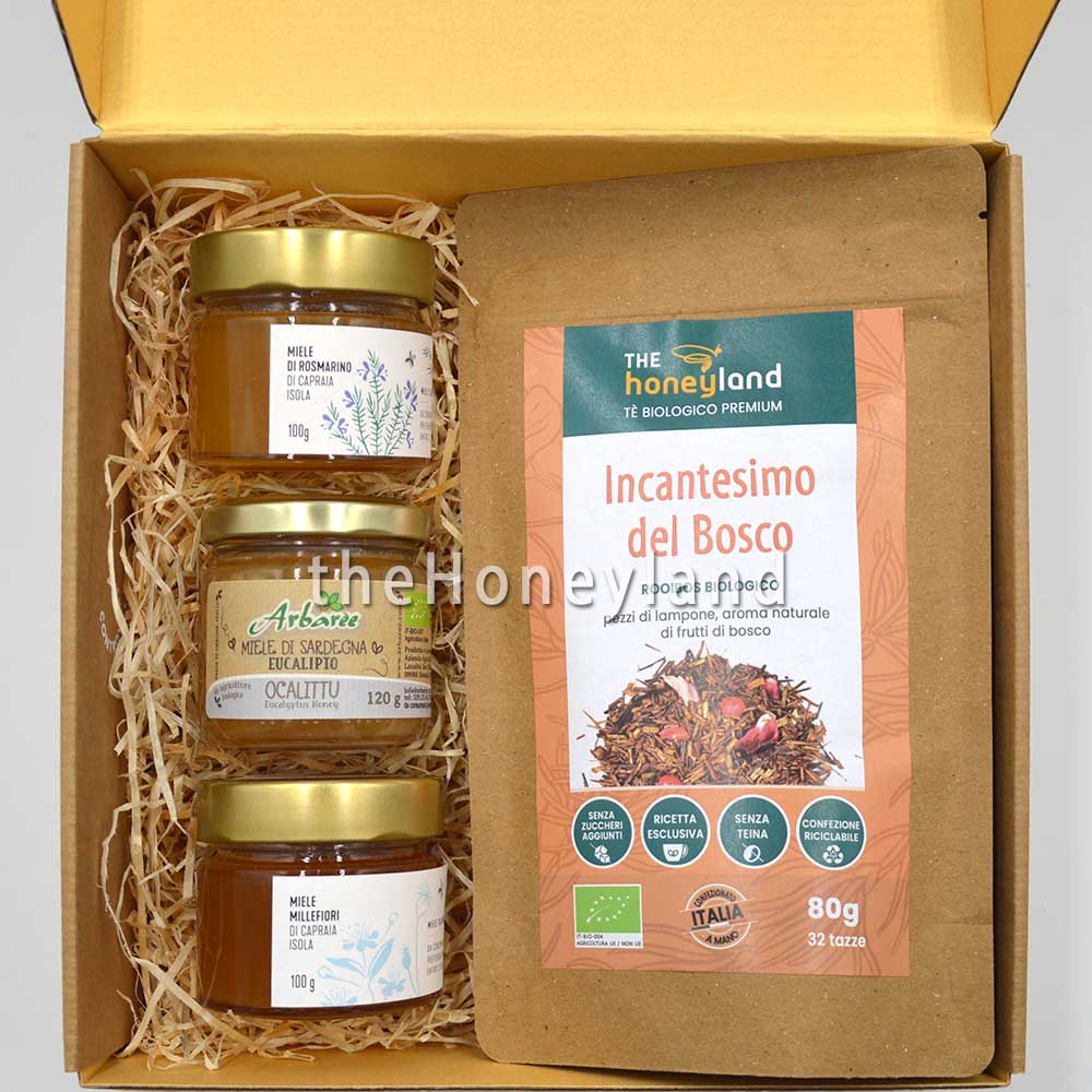 Confezione regalo miele Isole e infuso Rooibos