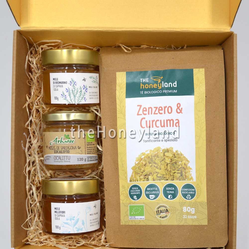 Confezione regalo miele Isole e infuso Zenzero TheHoneyland