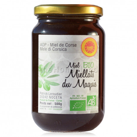 Organic Honeydew honey from Corsica Mountain DOP