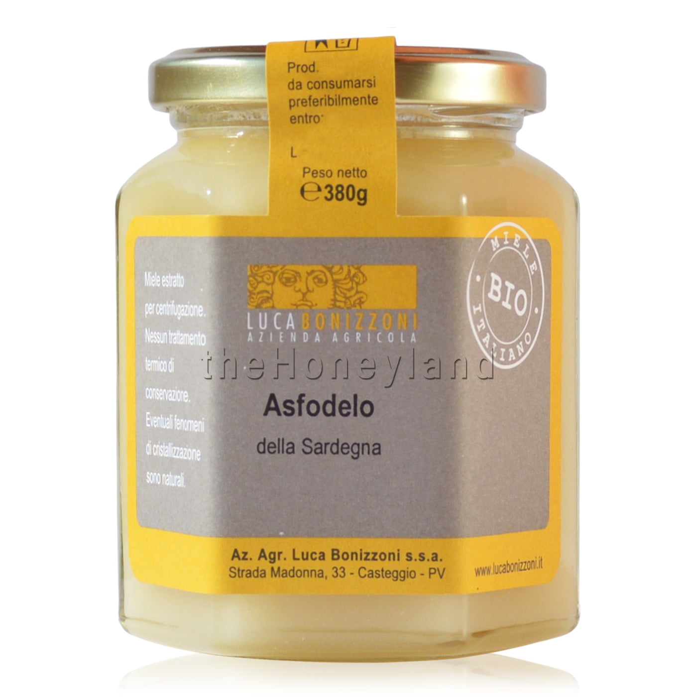 Organic Asphodel Honey from the Lanusei Mountains (Sardinia)