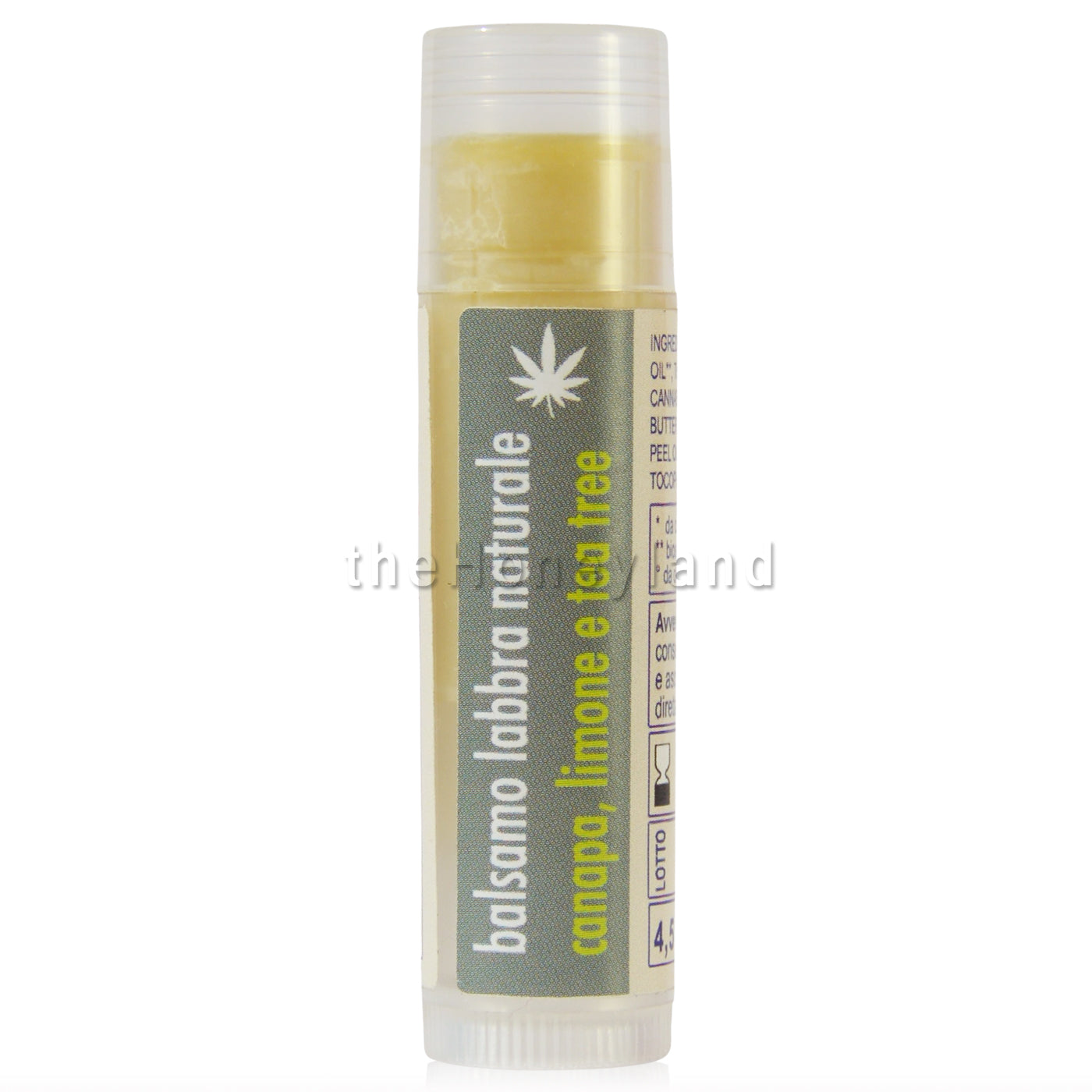 Lip balm with organic beeswax, tea tree and PGI lemon