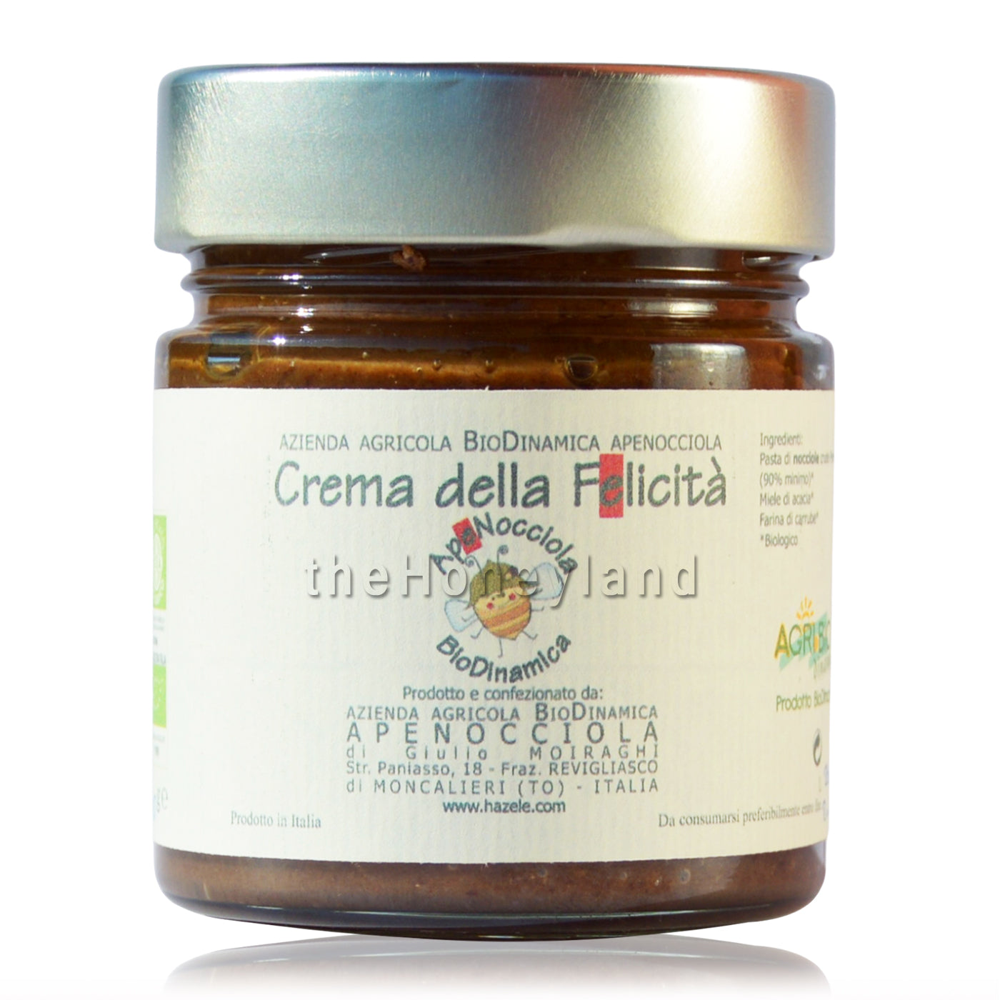 Crema di nocciole Piemonte IGP bio crude