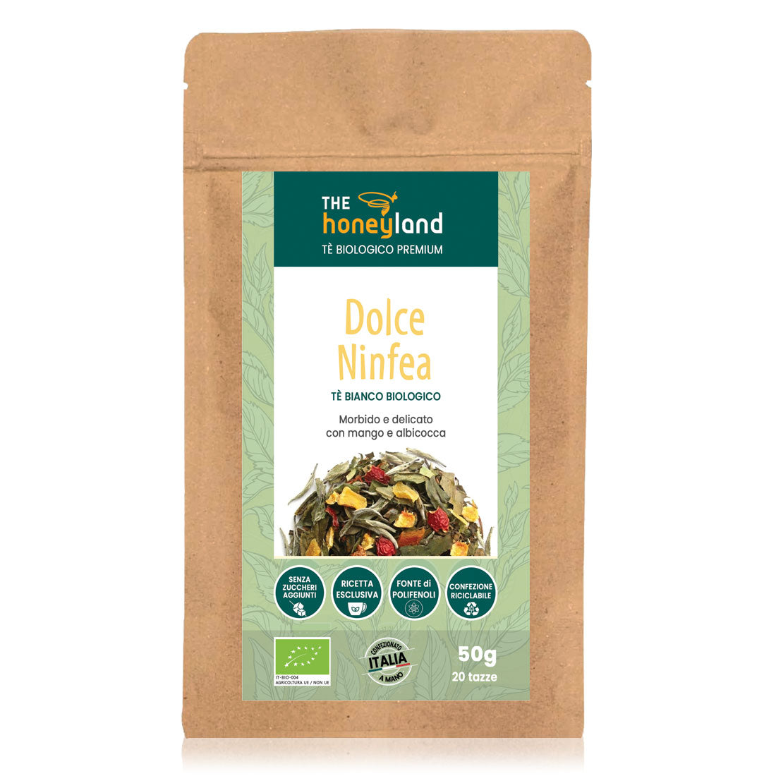 Dolce Ninfea — Tè bianco biologico con mango, albicocca e pesca