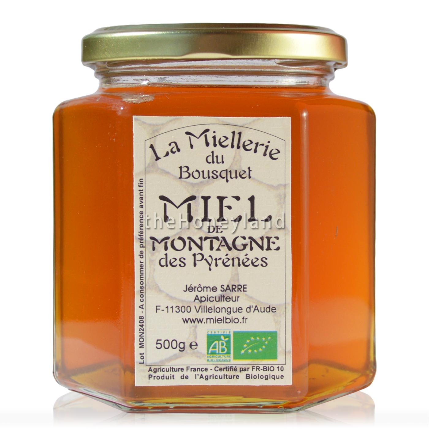 Organic mountain honey from the Pyrenees