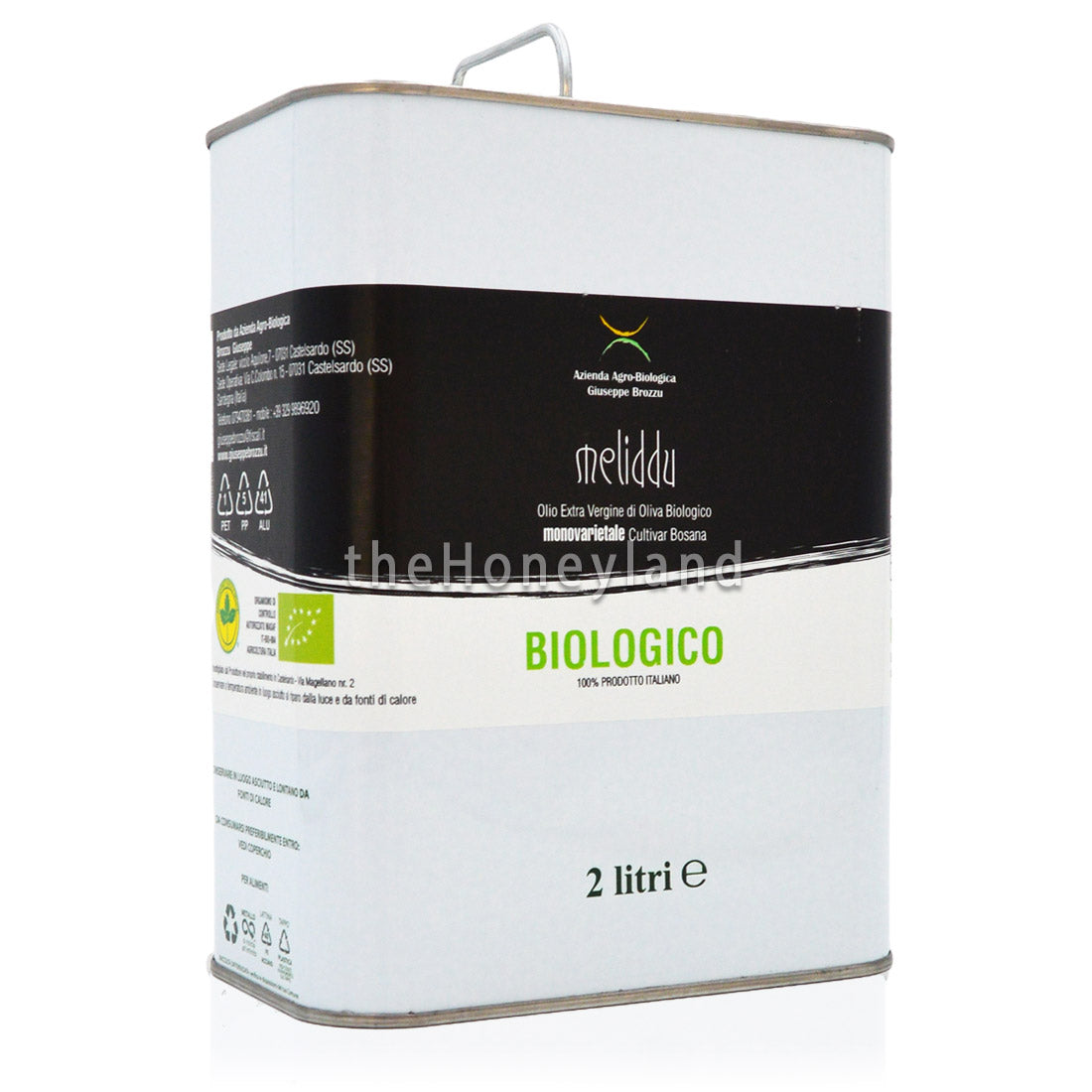 Olio evo bio sardo monocultivar Bosana - latta