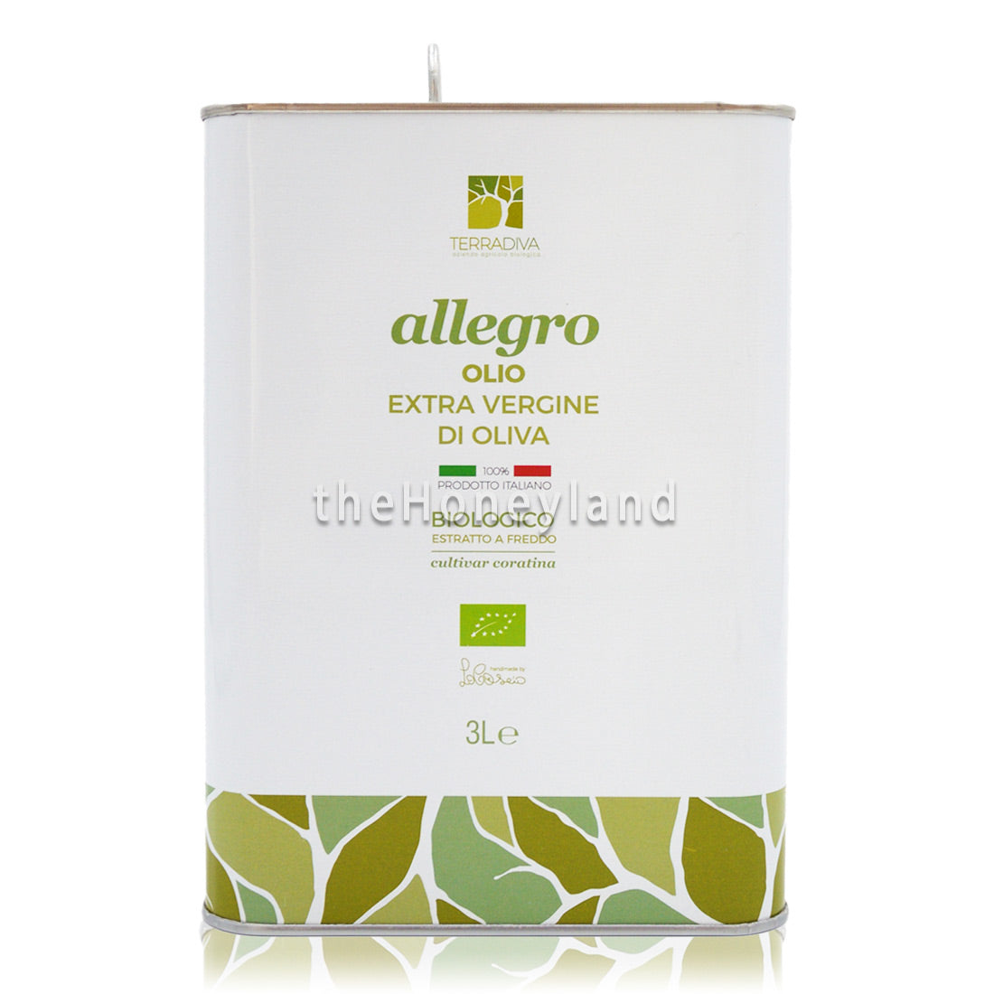 Olio Evo Coratina biologico Allegro - Latta 3 litri