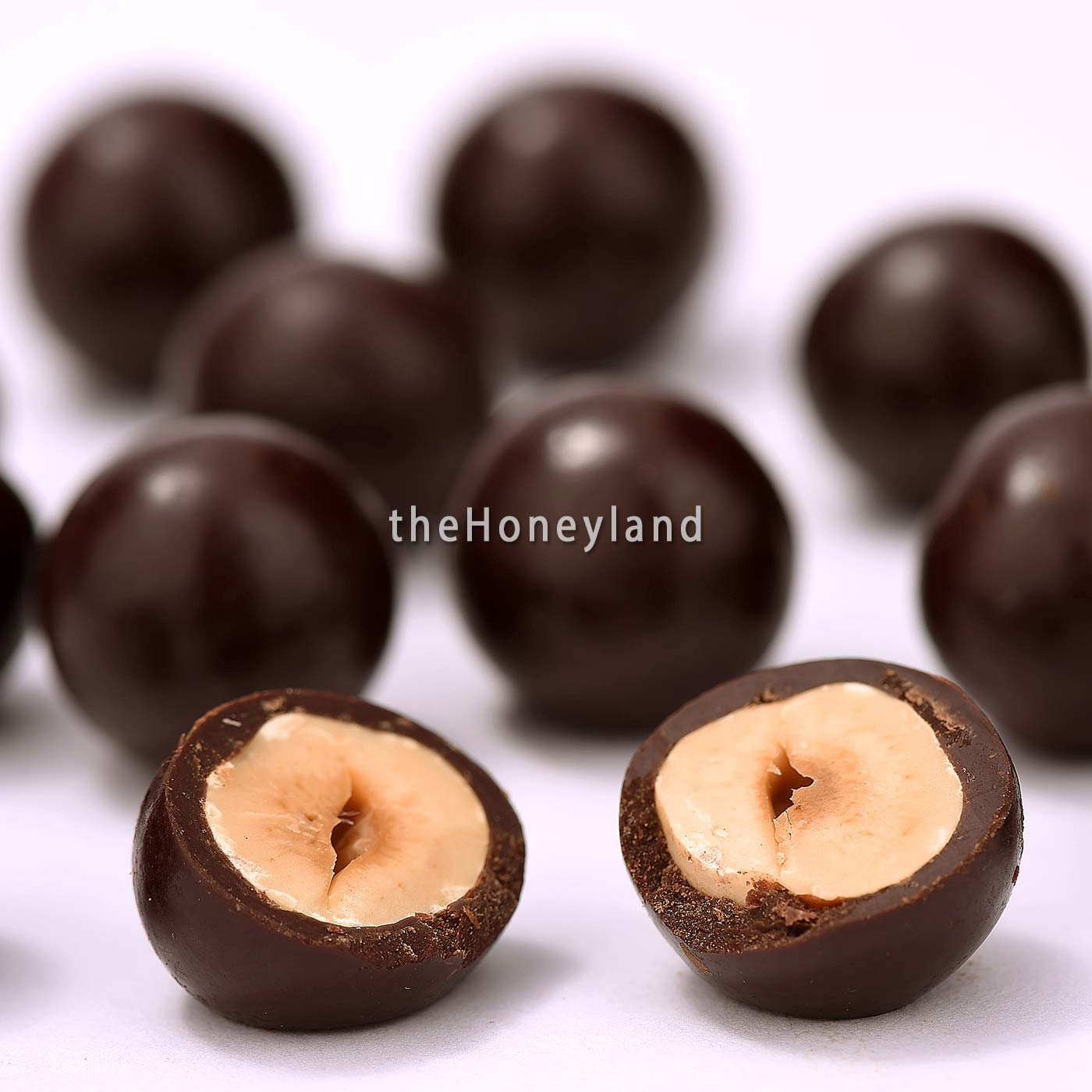 Hazelnuts with organic dark chocolate