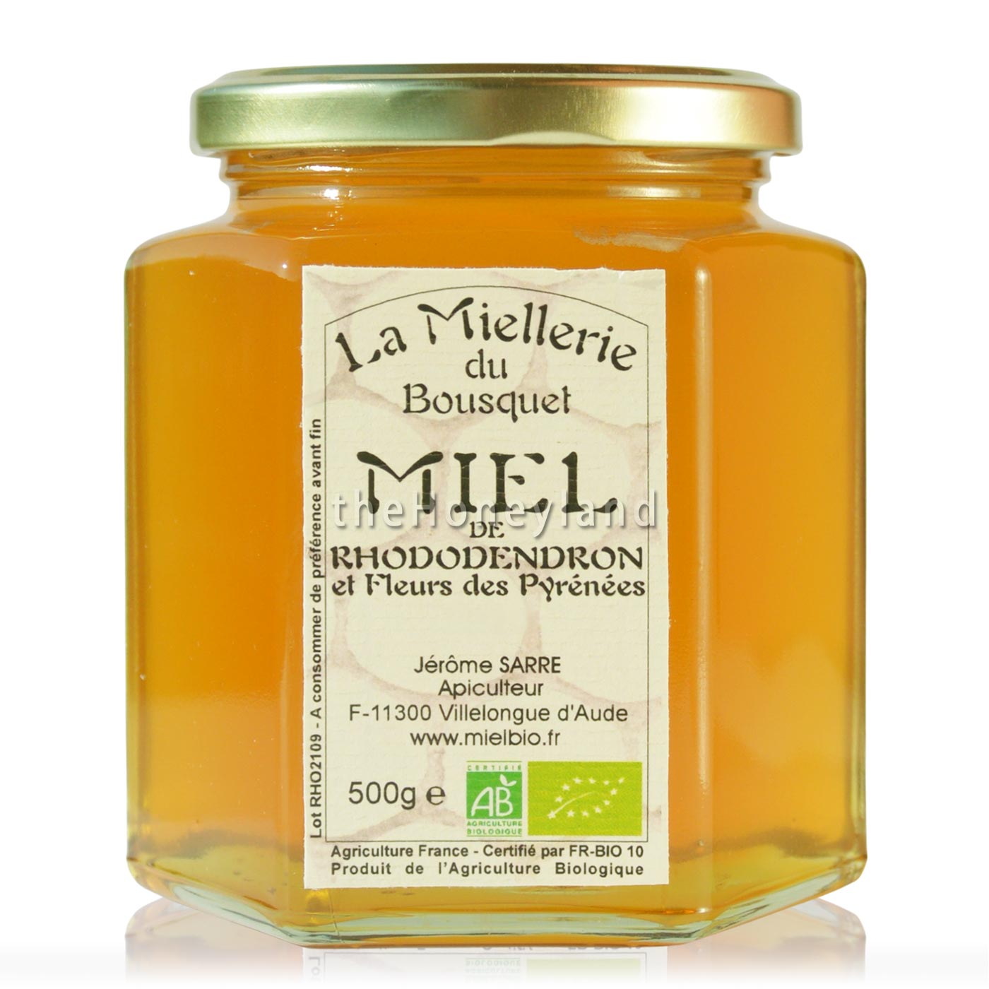 Organic rhododendron honey from Pyrenees