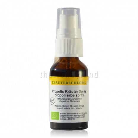 Organic propolis spray with herbs from ALto Adige