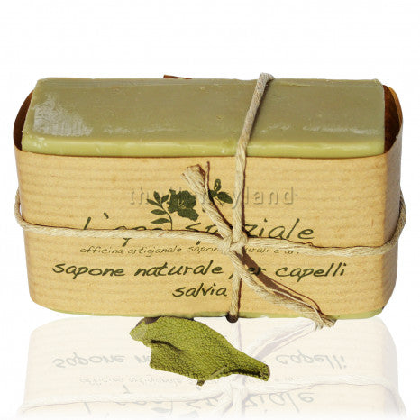 Purifying solid shampoo with organic sage and honey from the Biella Prealps