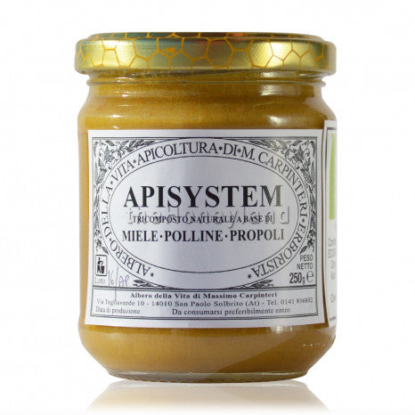 Apisystem: Raw honey with organic pollen and propolis