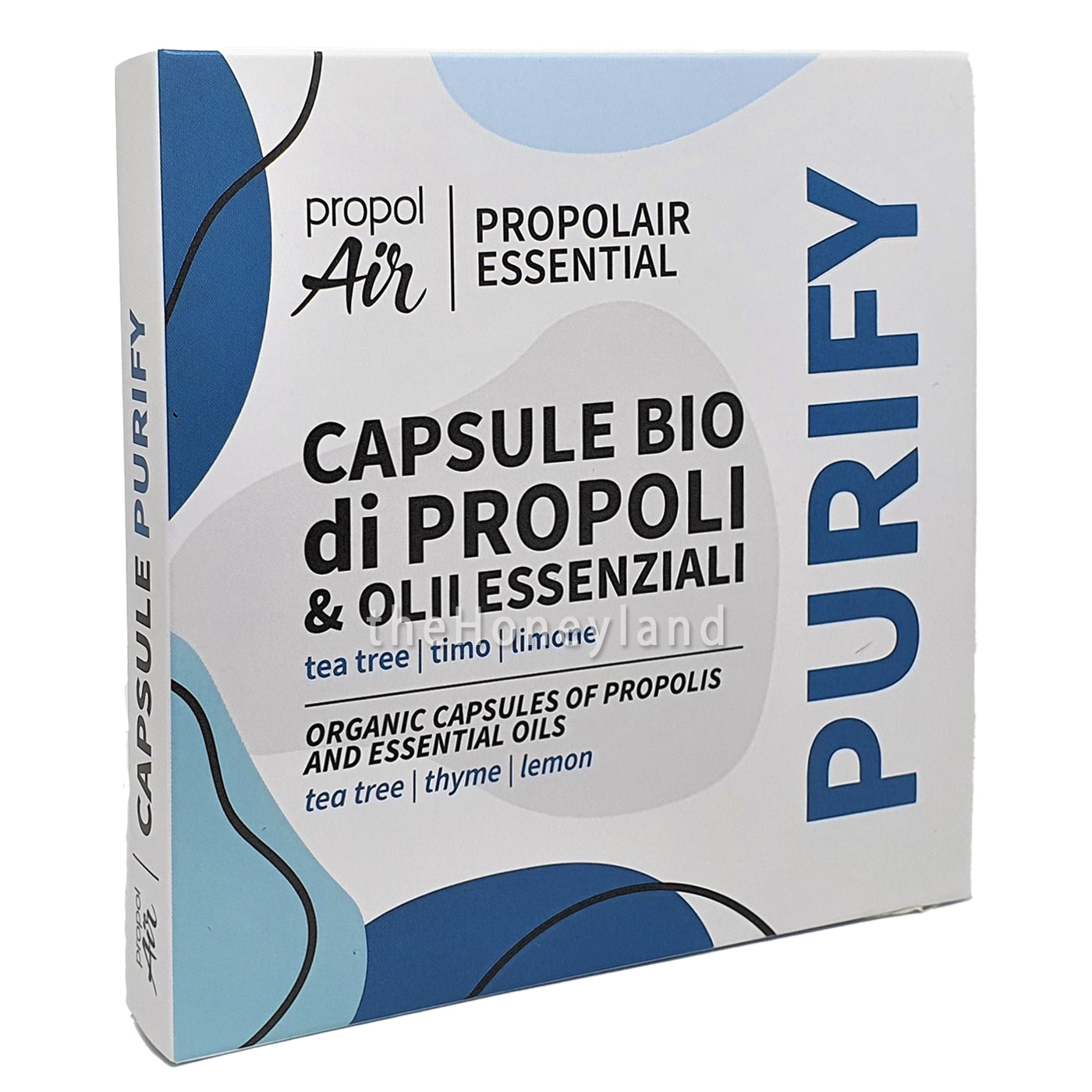 Propolis Bio Purify capsules with tea tree, thyme and lemon essential oils