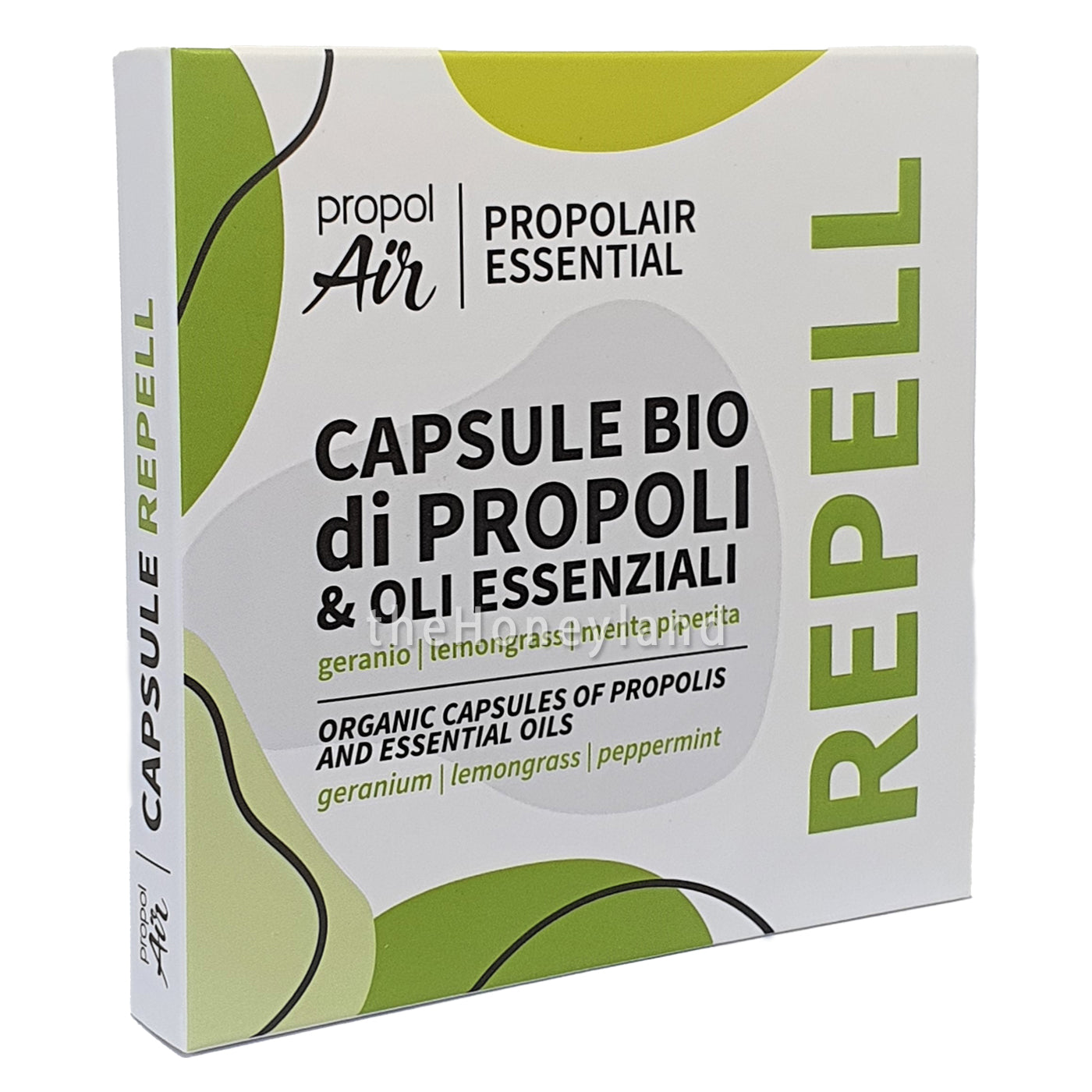Capsule Propoli Bio Repell con oli essenziali di geranio, lemongrass e menta piperita