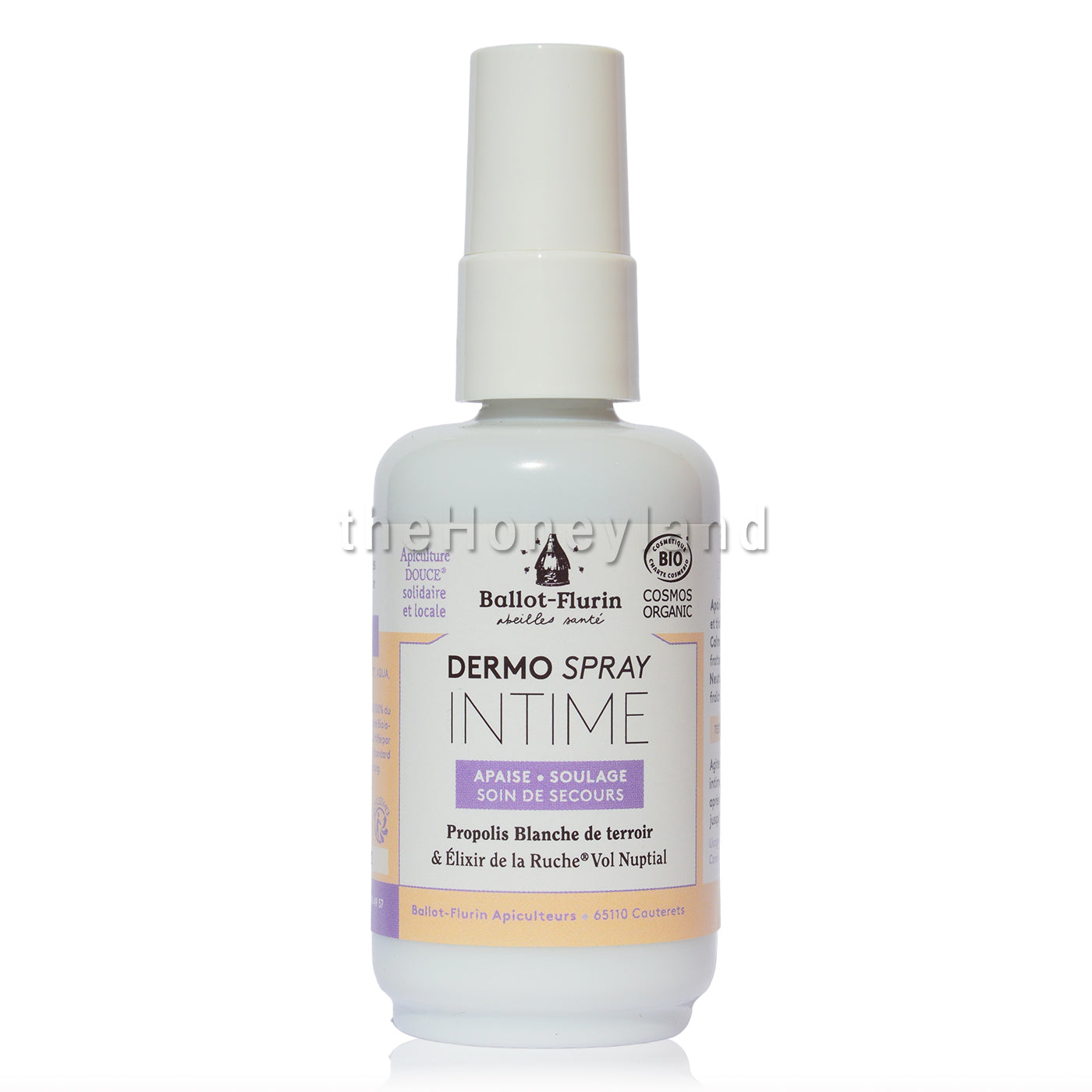 Organic soothing intimate spray with white propolis