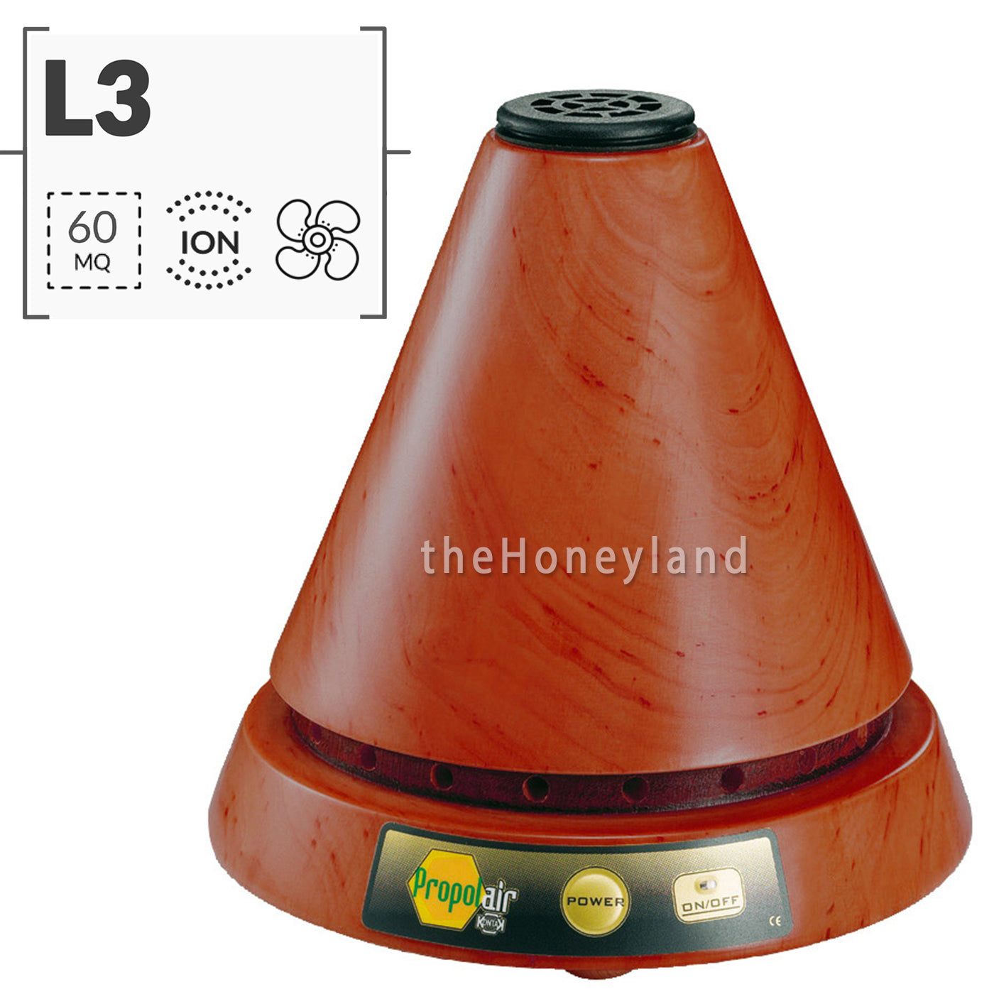 Propolair Wooden Propolis Diffuser L3 - Ionizer and Fan