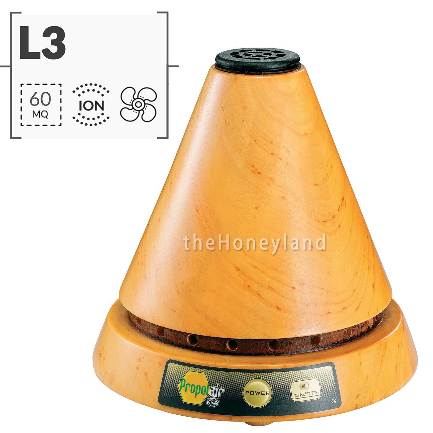 Propolair Wooden Propolis Diffuser L3 - Ionizer and Fan